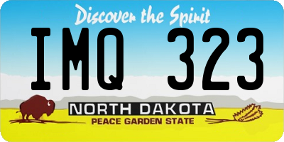 ND license plate IMQ323