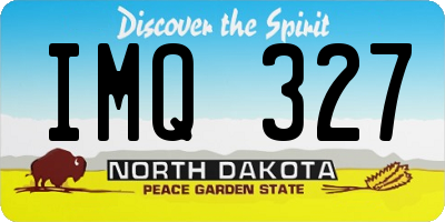 ND license plate IMQ327