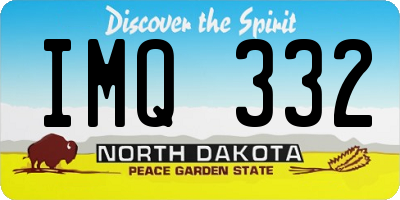 ND license plate IMQ332
