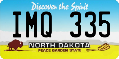 ND license plate IMQ335