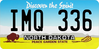 ND license plate IMQ336