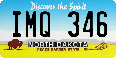 ND license plate IMQ346