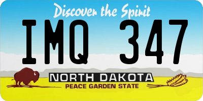 ND license plate IMQ347