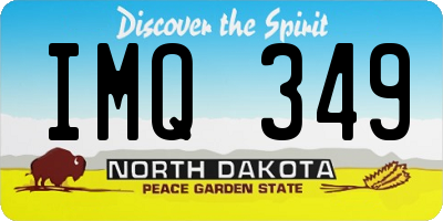 ND license plate IMQ349