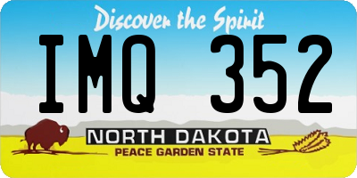 ND license plate IMQ352