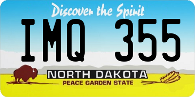 ND license plate IMQ355