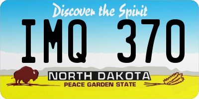 ND license plate IMQ370