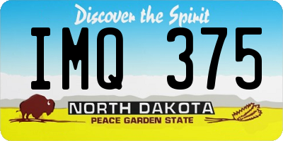 ND license plate IMQ375
