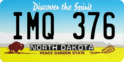 ND license plate IMQ376