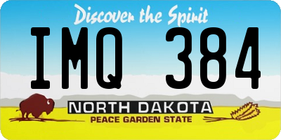 ND license plate IMQ384