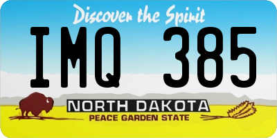 ND license plate IMQ385