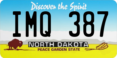 ND license plate IMQ387