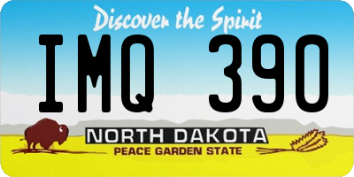 ND license plate IMQ390