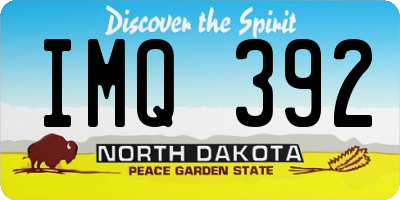 ND license plate IMQ392