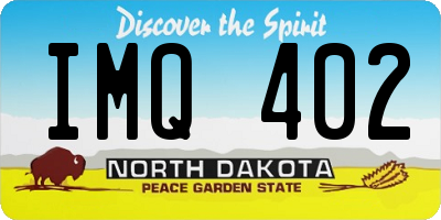 ND license plate IMQ402
