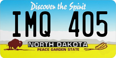 ND license plate IMQ405