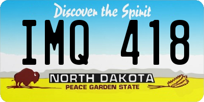 ND license plate IMQ418