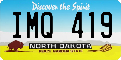 ND license plate IMQ419