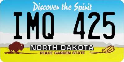 ND license plate IMQ425