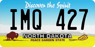 ND license plate IMQ427