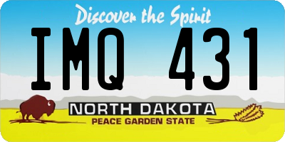 ND license plate IMQ431