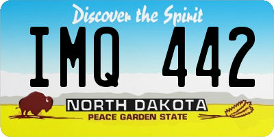ND license plate IMQ442