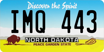 ND license plate IMQ443