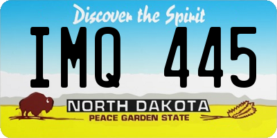 ND license plate IMQ445