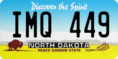 ND license plate IMQ449