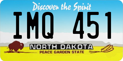 ND license plate IMQ451