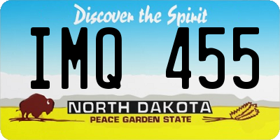 ND license plate IMQ455