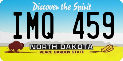 ND license plate IMQ459