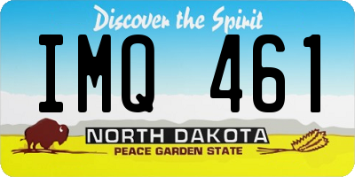 ND license plate IMQ461