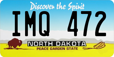ND license plate IMQ472