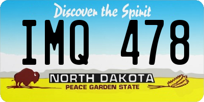 ND license plate IMQ478