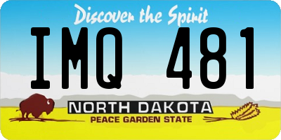ND license plate IMQ481