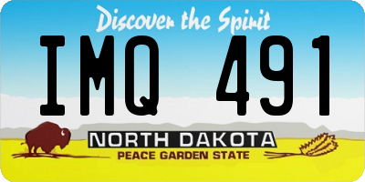 ND license plate IMQ491