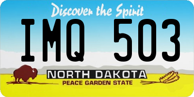 ND license plate IMQ503