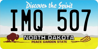 ND license plate IMQ507