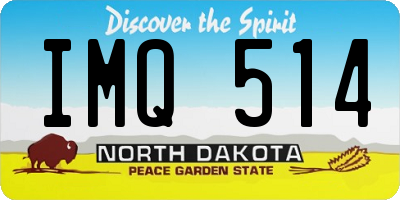 ND license plate IMQ514