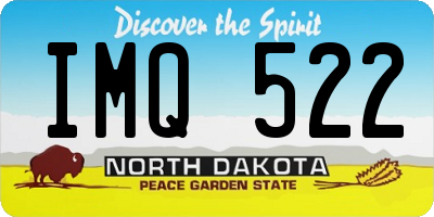 ND license plate IMQ522