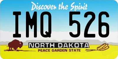 ND license plate IMQ526