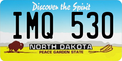 ND license plate IMQ530