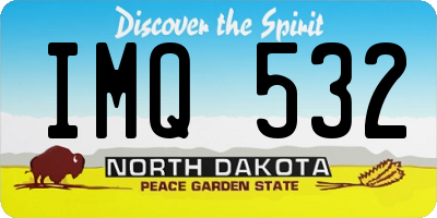 ND license plate IMQ532