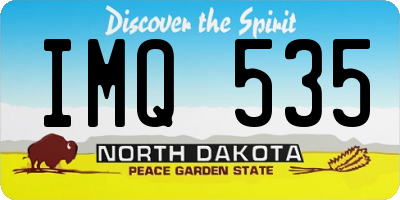 ND license plate IMQ535