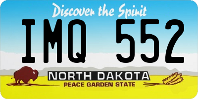 ND license plate IMQ552
