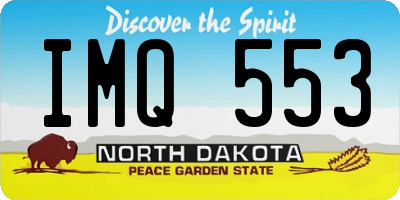 ND license plate IMQ553