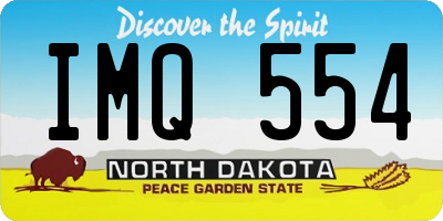 ND license plate IMQ554