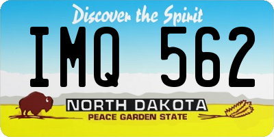 ND license plate IMQ562