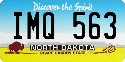 ND license plate IMQ563